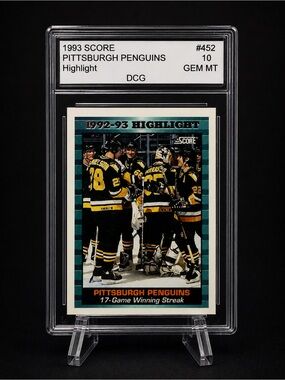 1993 Score Pittsburgh Penguins Highlight Trading Card - Black & Yellow